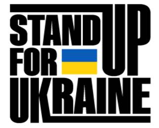 campain words around Ukraine flag